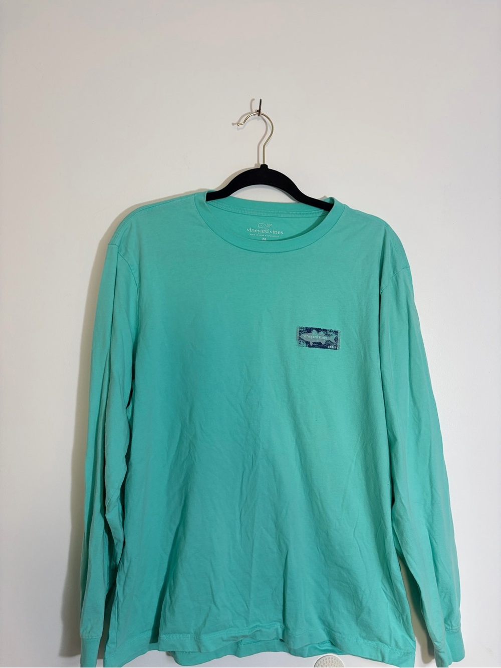 Vineyard Vines Women's Long Sleeve Tee in Seafoam teal